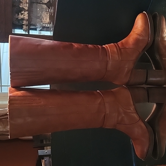 Michael Kors brown leather tall boots sz 7 - Picture 3 of 9